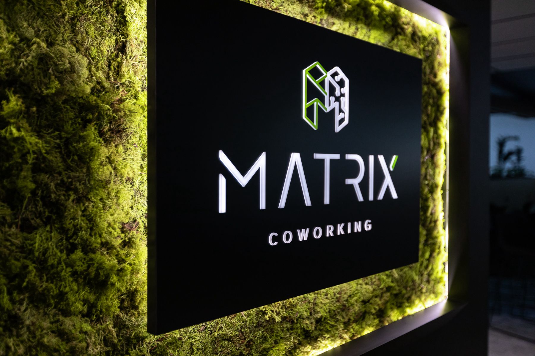 Matrix Coworking illuminated sign, Perth